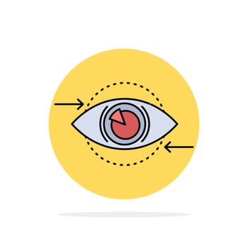 Business eye marketing vision Plan Flat Color Icon Vector
