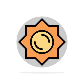 Sun Sunshine Greece Abstract Circle Background Flat color Icon vector