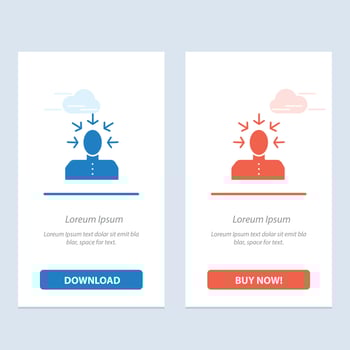 Choice Choosing Criticism Human Person  Blue and Red Download and Buy Now web Widget Card Template vector