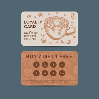 Bonus card hand drawn style, vector. vector