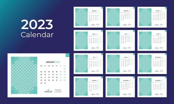 Desk Calendar 2023 vector