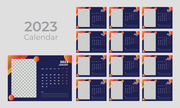 Desk Calendar 2023 vector