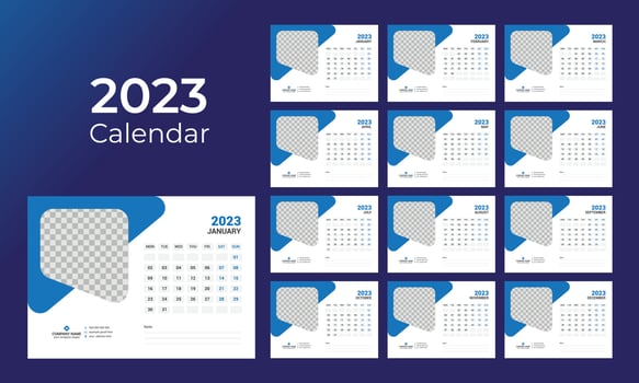 Desk Calendar 2023 vector