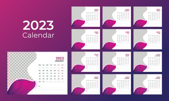 Desk Calendar 2023 vector