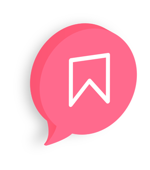 3d chat bubble bookmark icons. png