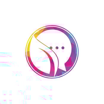 Nature leaf chat logo design. Leaf chat logo design template. vector