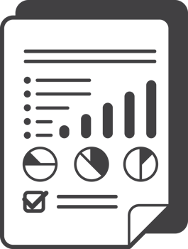 Reports and statistics illustration in minimal style png