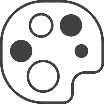 palette illustration in minimal style png