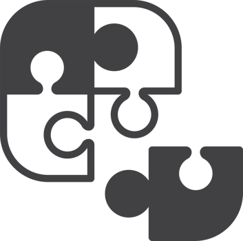 Jigsaw and teamwork illustration in minimal style png