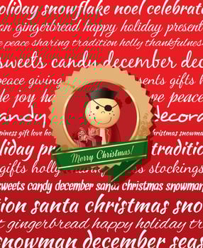 Christmas background with toy vector