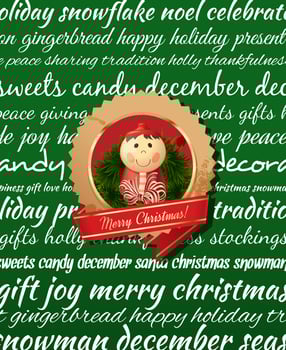 Christmas background with toys vector