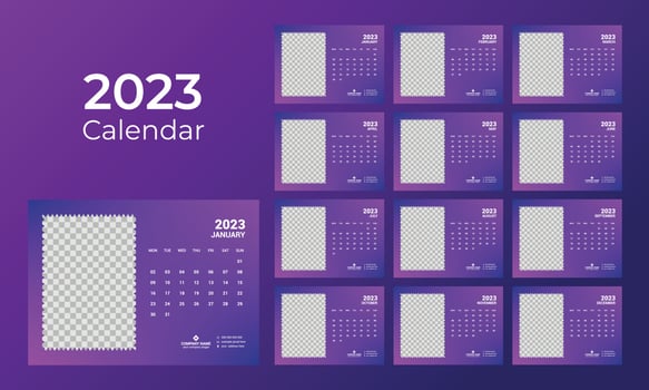 Desk Calendar 2023 vector