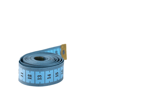 Blue measuring tape, soft ruler on a transparent background. PNG. png