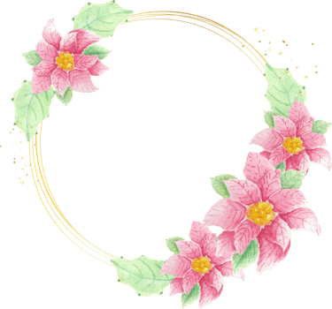 minimal watercolor christmas leaf wreath frame png