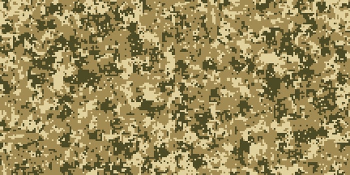 Pixel camouflage for a soldier army uniform. Modern camo fabric design. Digital military vector background.