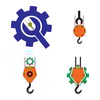 crane hook logo vektor vector