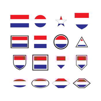dutch flag logo vector