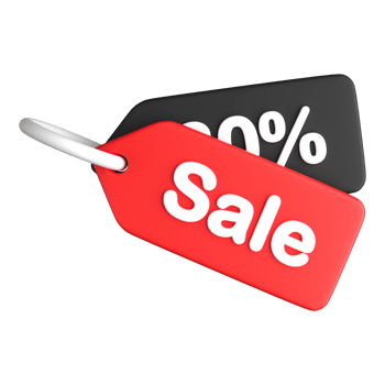 Sale Tag 3D illustration PNG