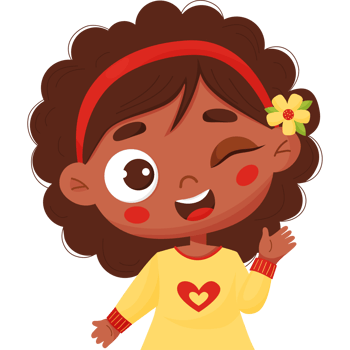 Winking black girl. Emotion face png