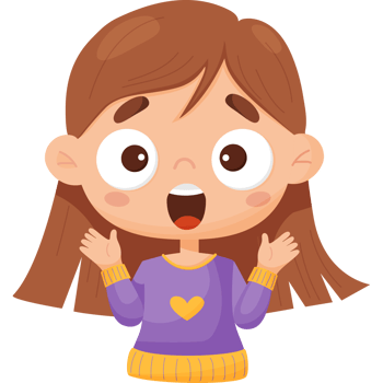 Emotion face of girl. Fright and fear png