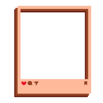 Brown social media ui frame png