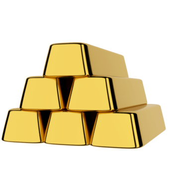 Gold Bar 3D PNG