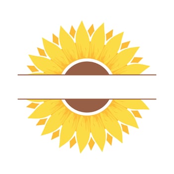 Beautiful and natural sunflower illustration vector