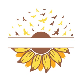Beautiful and natural sunflower illustration vector