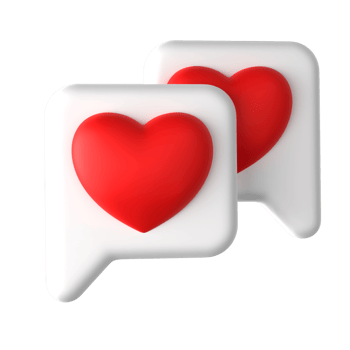Likes Heart Message Icon 3D png