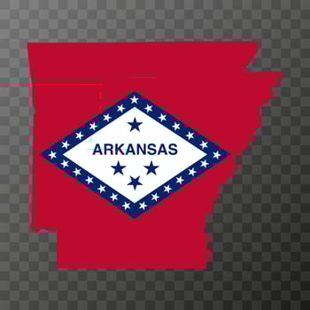 Arkansas state flag. Vector illustration.