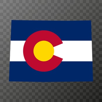 Colorado state flag. Vector illustration.
