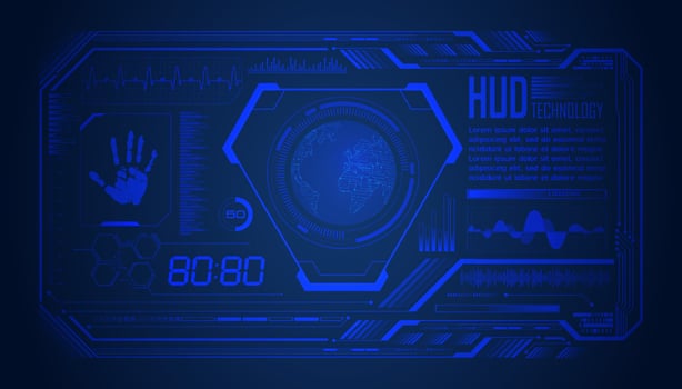 Modern HUD Technology Screen Background vector