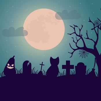 Halloween background, poster. Vector illustration