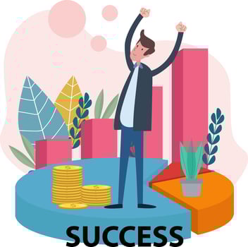 flat bussines ilustration vector