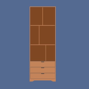 Cupboard flat illustration vector