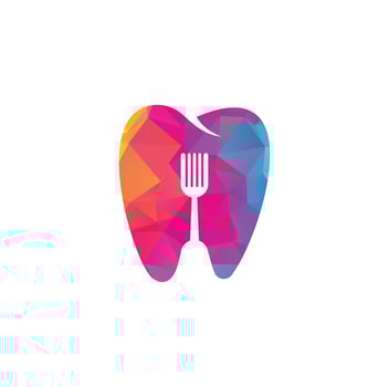 Dental food logo design template. Delicious food logo vector, icon, element and template for business. vector