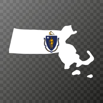 Massachusetts state flag. Vector illustration.