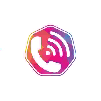Call logo wifi icon design vector. Phone and wifi logo design template. vector