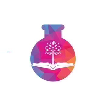 Bible church tree lab shape concept logo design. Bible Cross Tree Church Logo Design vector