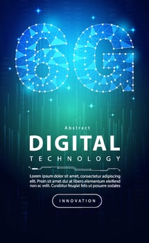 6G network wireless internet Wi-fi connection abstract background concept, Digital technology banner pink blue background binary code, abstract tech big data communication, High speed broadband vector
