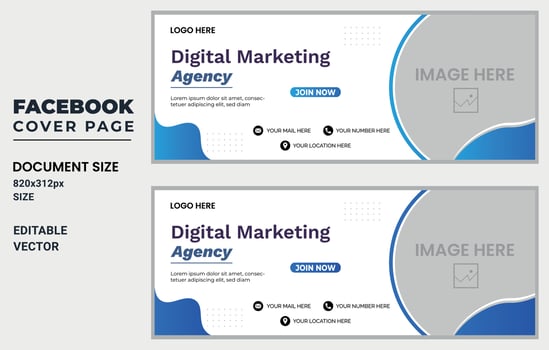 Corporate banner template design free, web banner design vector
