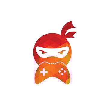 Ninja game logo design. Ninja Gaming Logo Images Stock Vectors. Ninja Game-pad logo design icon vector
