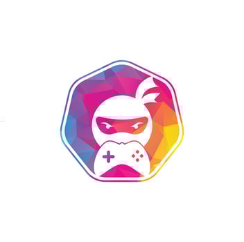 Ninja game logo design. Ninja Gaming Logo Images Stock Vectors. Ninja Game-pad logo design icon vector