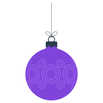 flat christmas bauble ball png