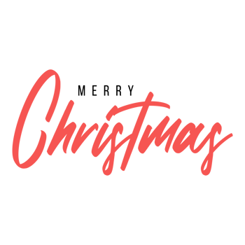 Merry Christmas hand lettering isolated png