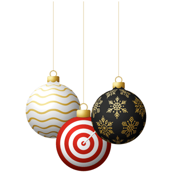 target arrow christmas bauble isolated graphic png