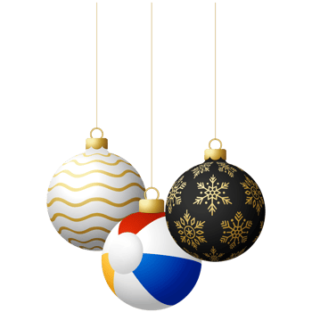 beach ball christmas bauble png