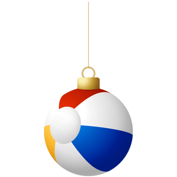 beach ball christmas bauble png