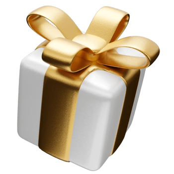 realistic white and gold 3d render gift boxes isolated png