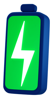 battery charge 3d render png